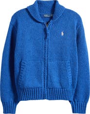 Polo Ralph Lauren Wave Logo Cotton Zip Cardigan