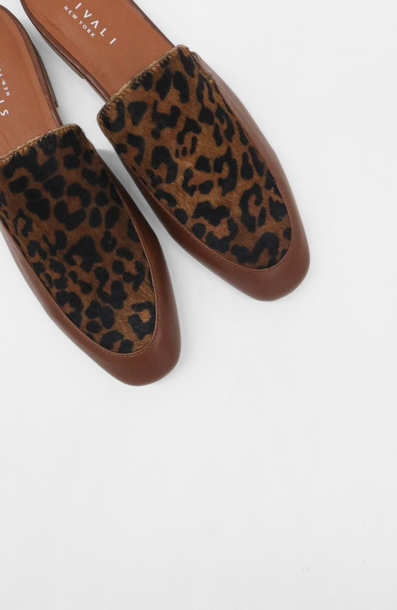 STIVALI NEW YORK Tenerezza Slip-On Leather Mules, Alternate, color, Brown Leopard