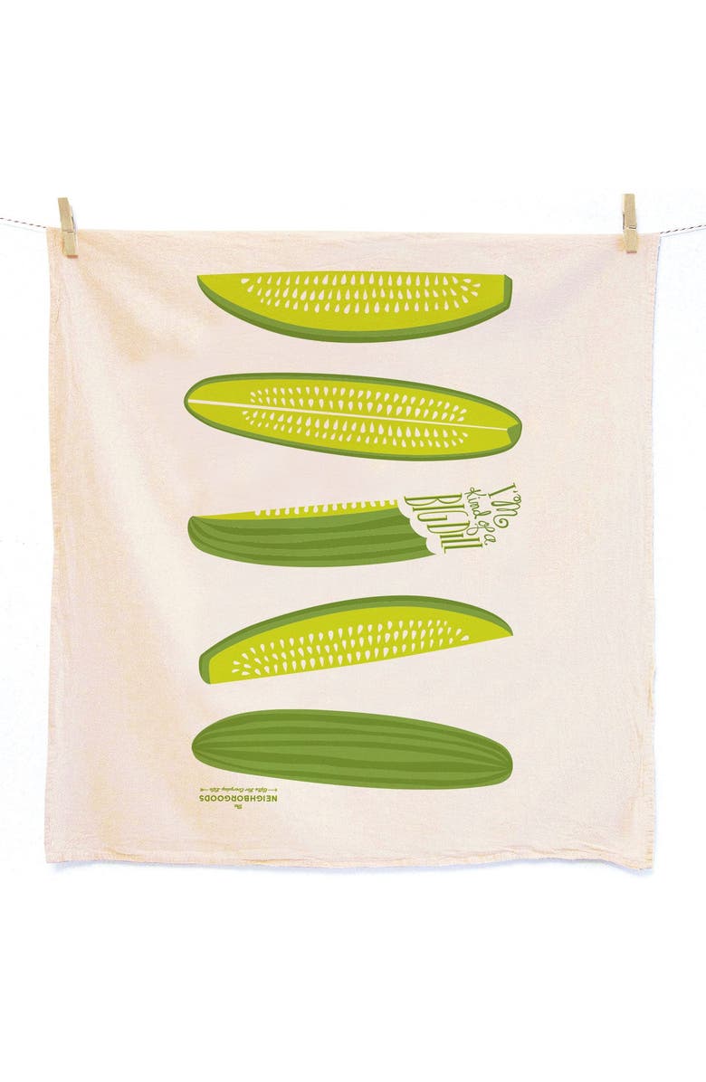 The Neighborgoods Pickle Dish Towel + Sponge Cloth Gift Set, Main, color, Green