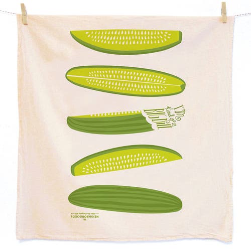 The Neighborgoods Pickle Dish Towel + Sponge Cloth Gift Set In Multi