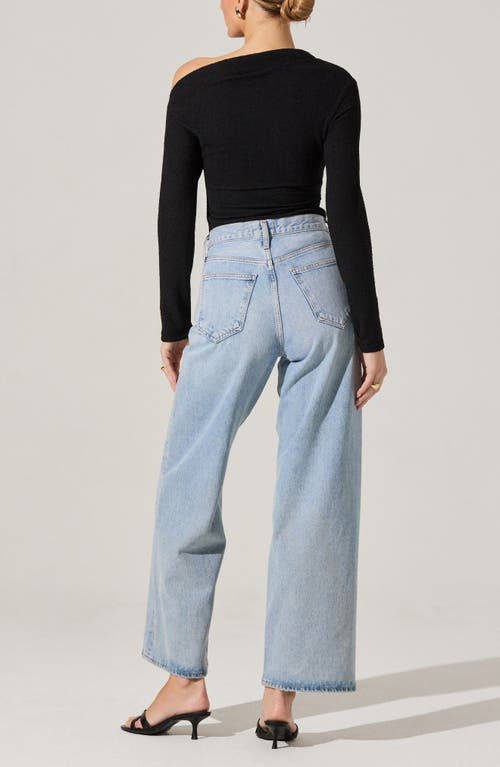 ASTR ASTR THE LABEL ONE SHOULDER TEXTURED TOP