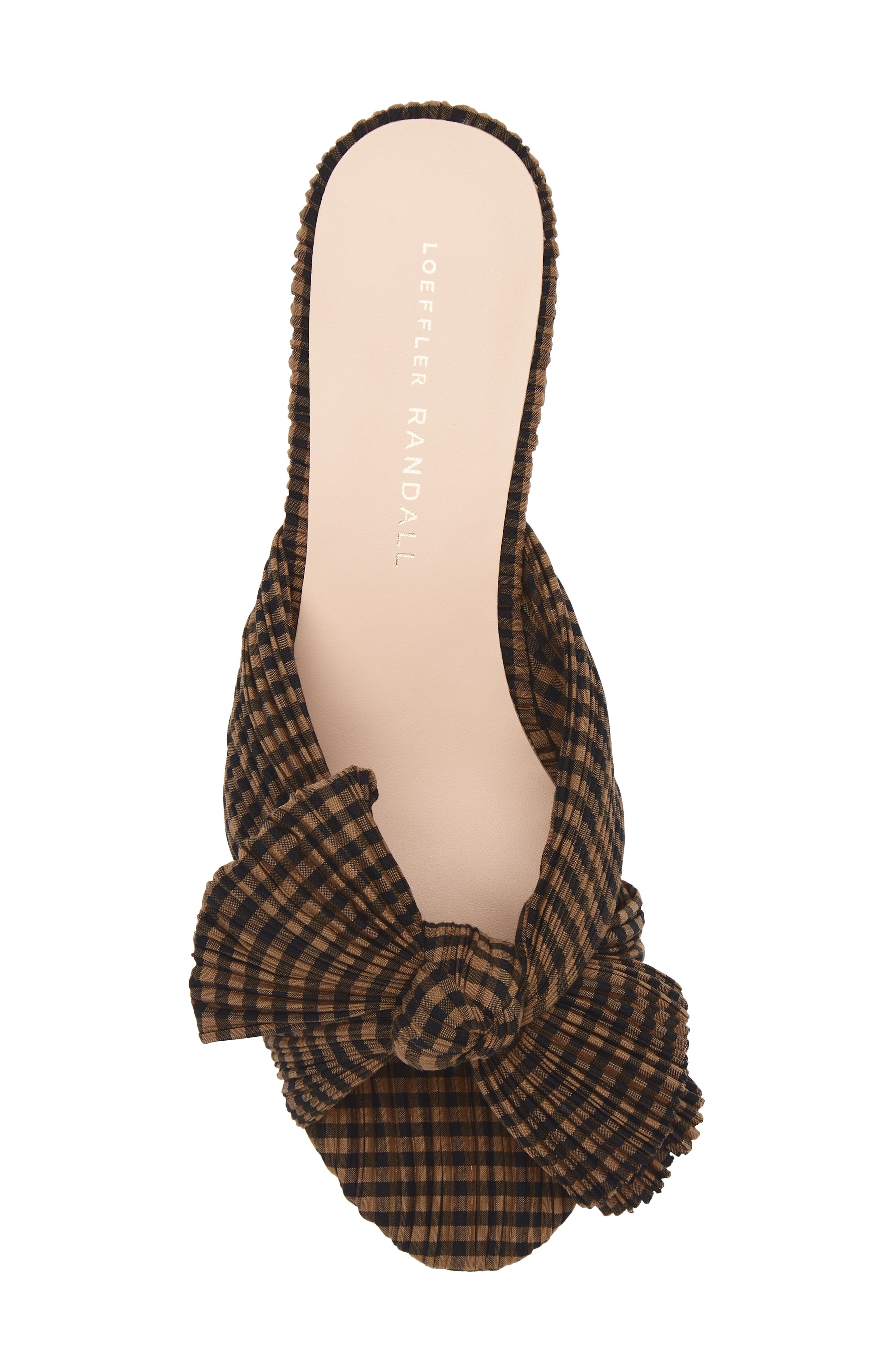 Loeffler Randall Emilia Slide Sandal, Alternate, color, Brown/ Black Check