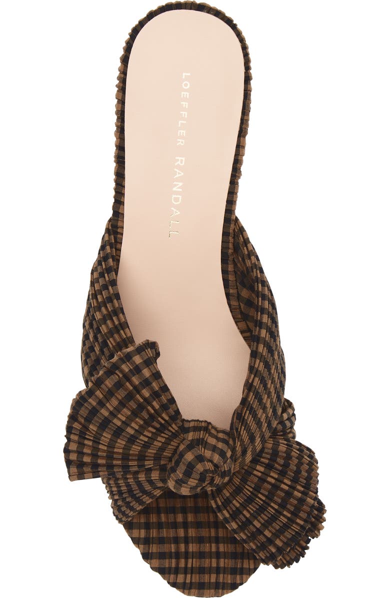 Loeffler Randall Emilia Slide Sandal, Alternate, color, Brown/ Black Check