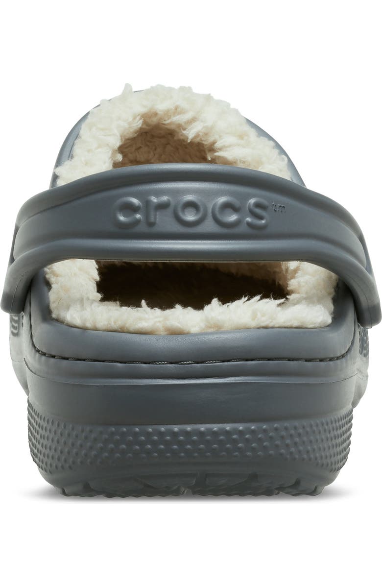 CROCS Unisex Baya Faux Fur Lined Clog Slipper, Alternate, color, Charcoal