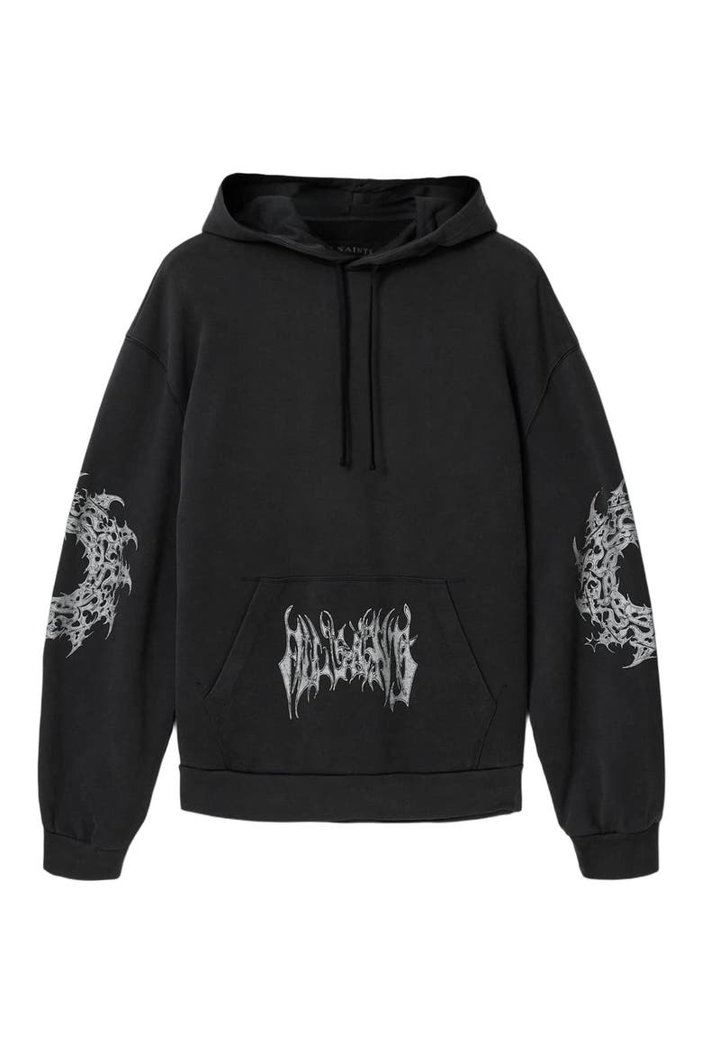 Helvette Graphic Hoodie, Alternate, color, WASHED BLACK