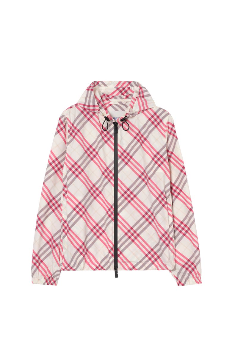 Burberry Check Salcombe Hooded Jacket, Alternate, color, Aubergine Prpl Ip Ck