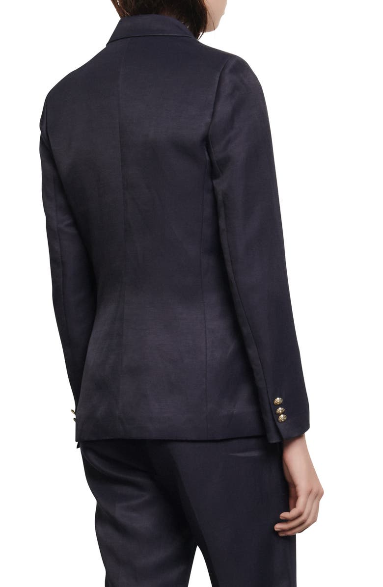 SANDRO Double Breasted Blazer, Alternate, color, 
