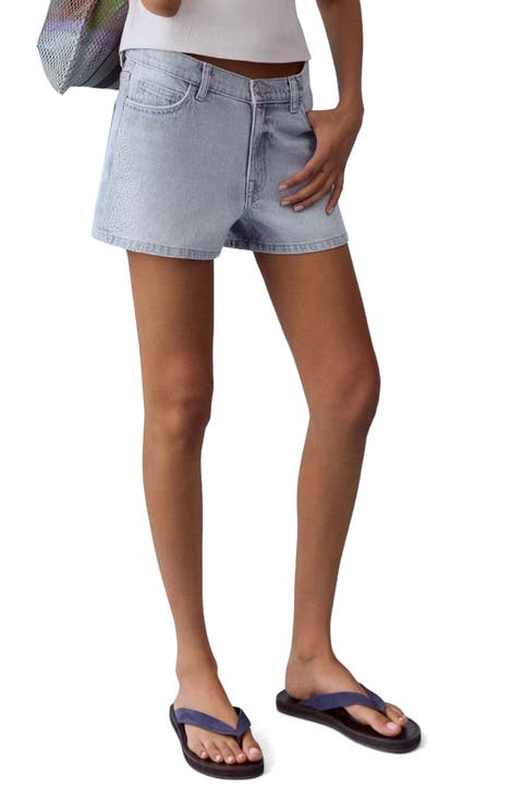 Glitter Denim Shorts