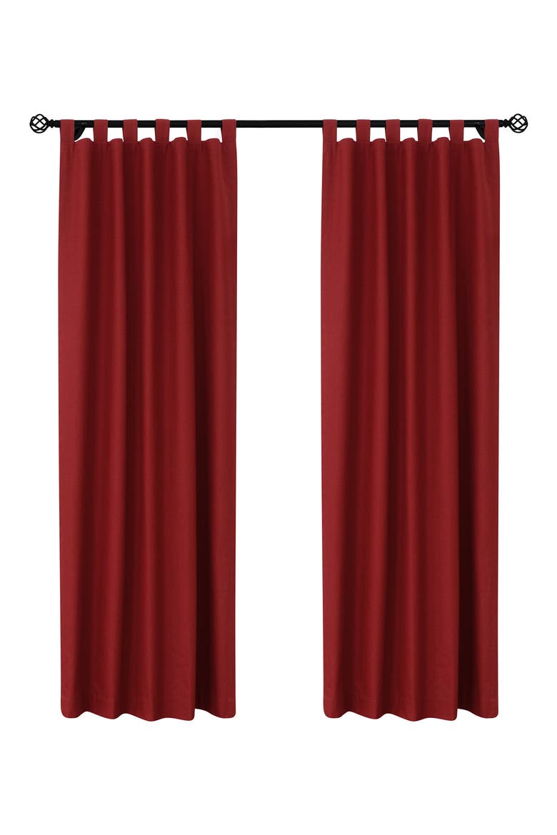 Indoor Cotton Panel Curtain, Main, color, BURGUNDY