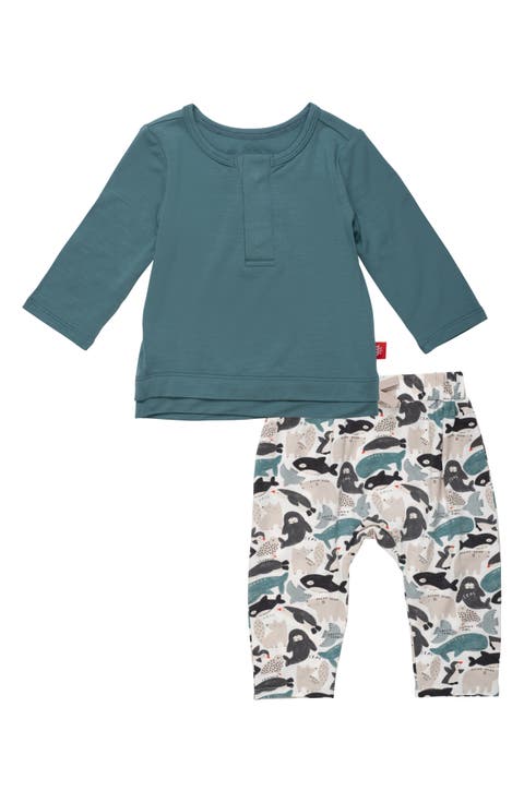 Kids' Seas and Greetings Henley Top & Pants Set