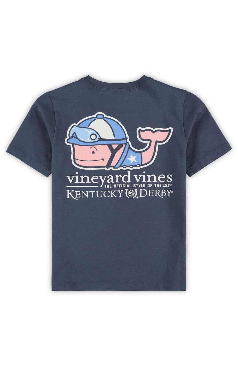 vineyard vines Preschool Vineyard Vines  Navy 151st Kentucky Derby Jockey Whale T-Shirt, Alternate, color, 