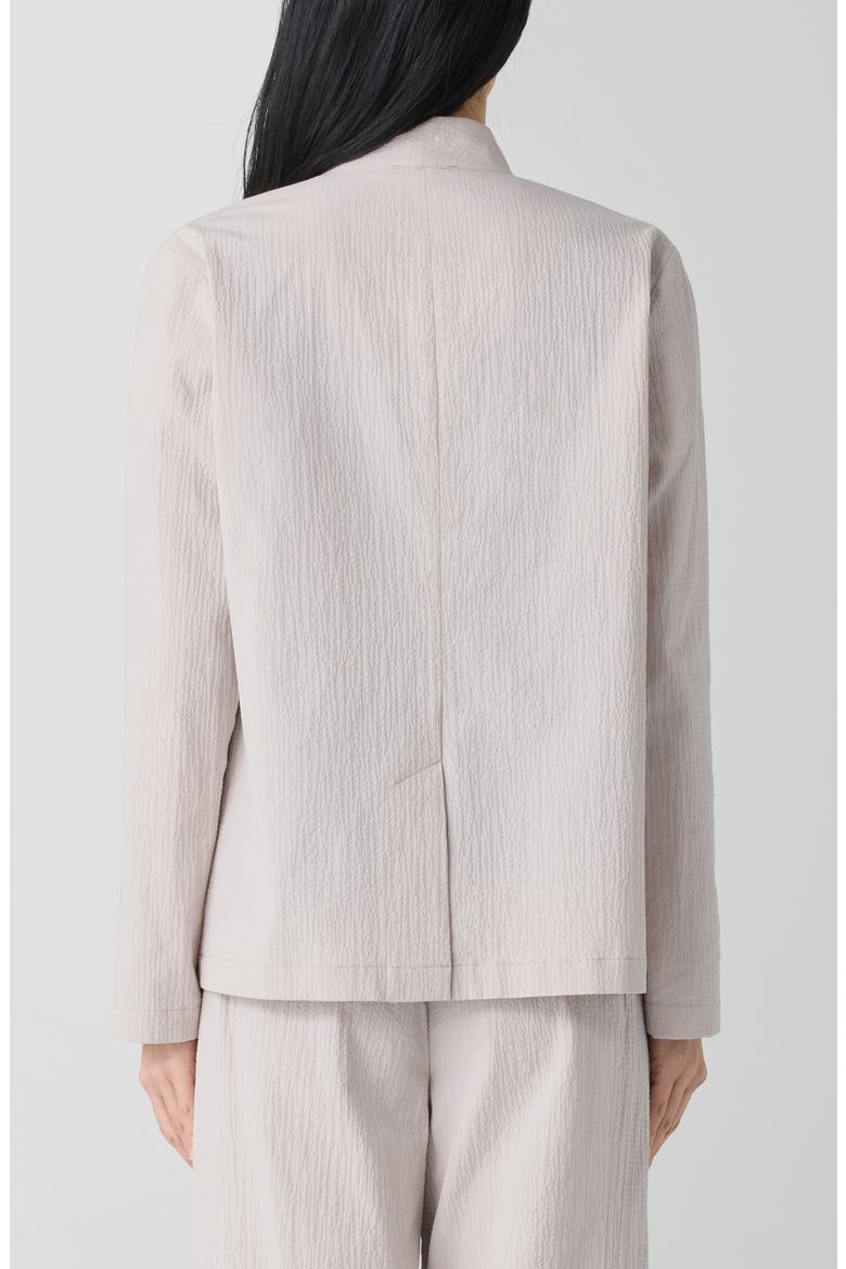 Crinkled Stretch Organic Cotton Jacket, Alternate, color, CHALK