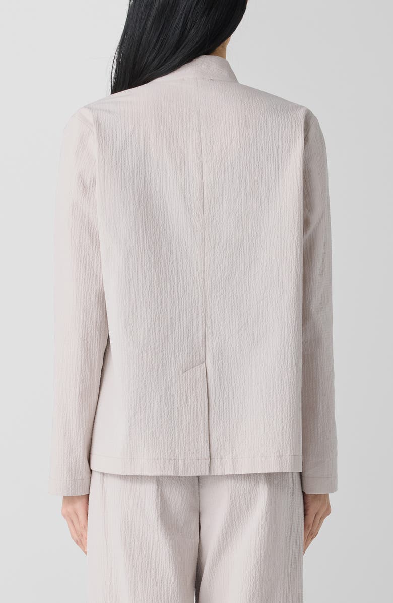 Eileen Fisher Crinkled Stretch Organic Cotton Jacket, Alternate, color, Chalk