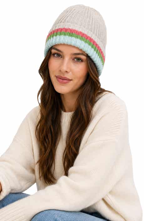 Striped Cuffed Knit Beanie