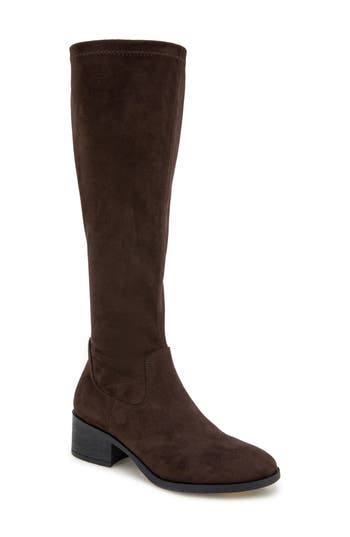 Reaction Kenneth Cole Salt Stretch Knee High Boot In Chocolate