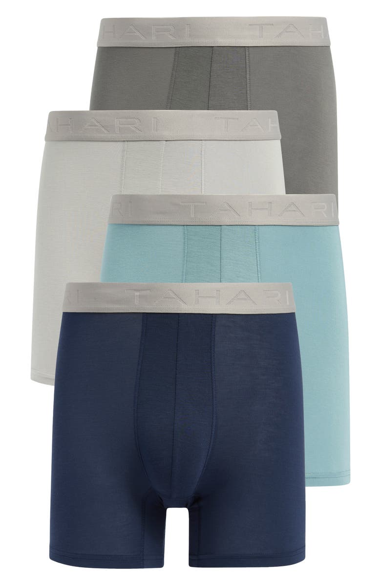 Tahari 4-Pack Luxe Boxer Briefs, Main, color, Smoke Blue
