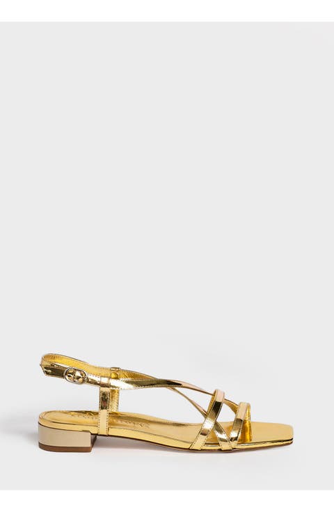 Sabine Flat | Mirrored Leather