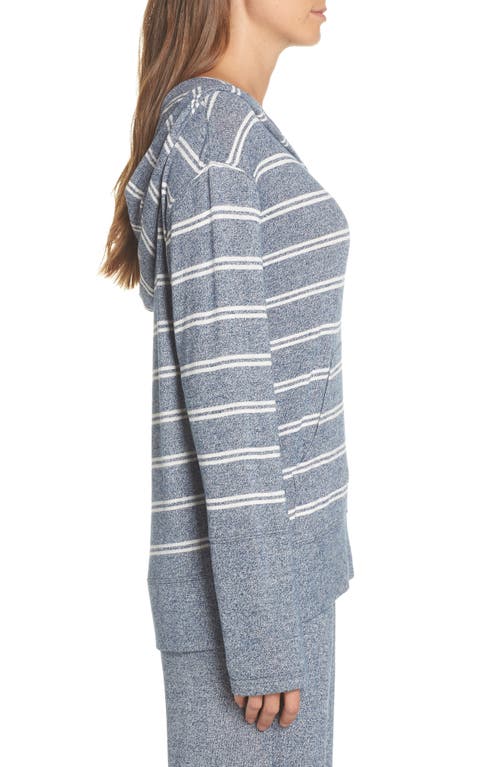 Felina Jenny Slub Knit Lounge Hoodie In Gray