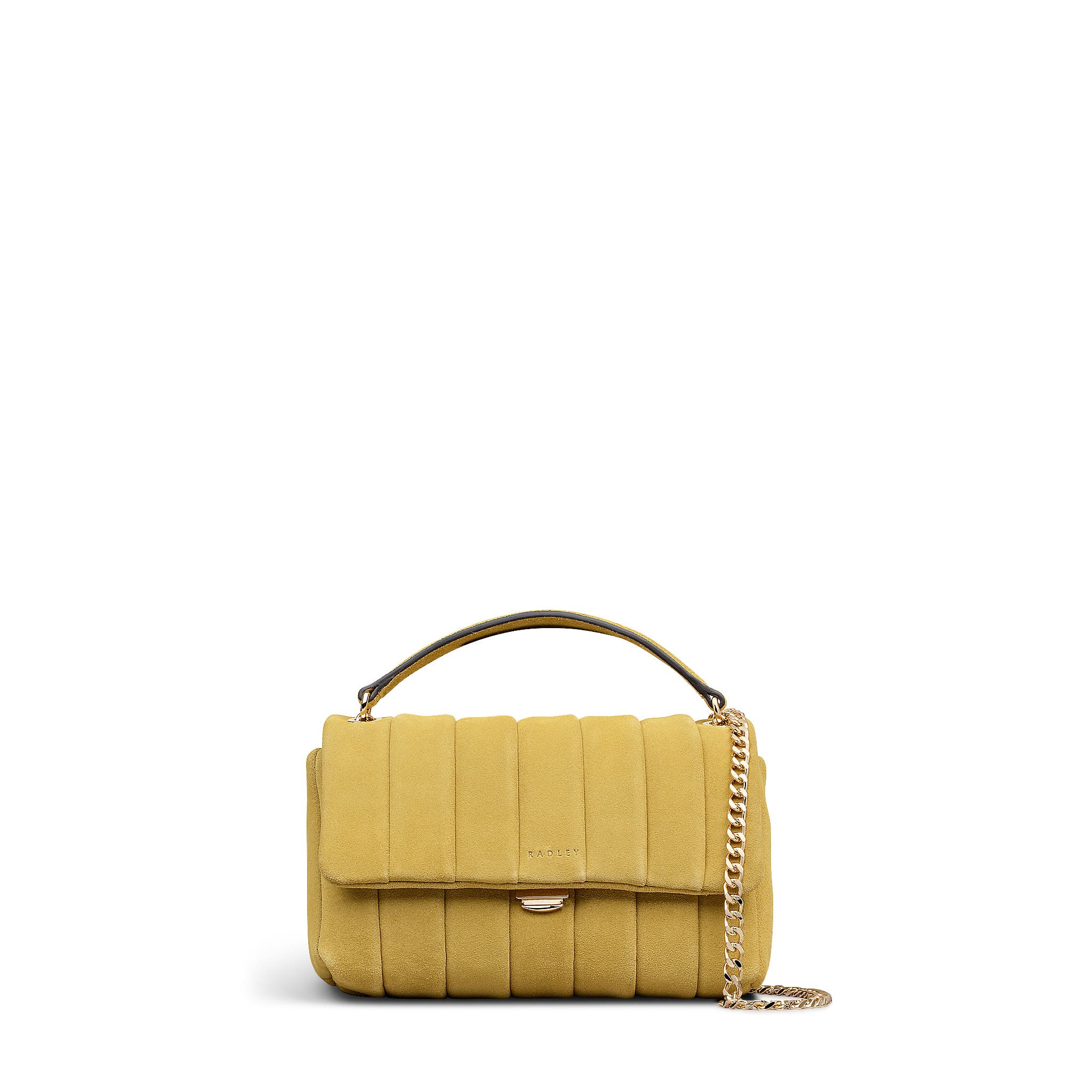 Radley Burton Way - Quilt Suede Small Flapover Crossbody Bag, Main, color, Honeycomb