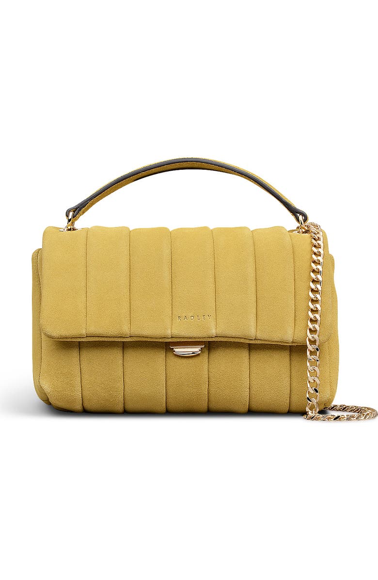 Radley Burton Way - Quilt Suede Small Flapover Crossbody Bag, Main, color, Honeycomb