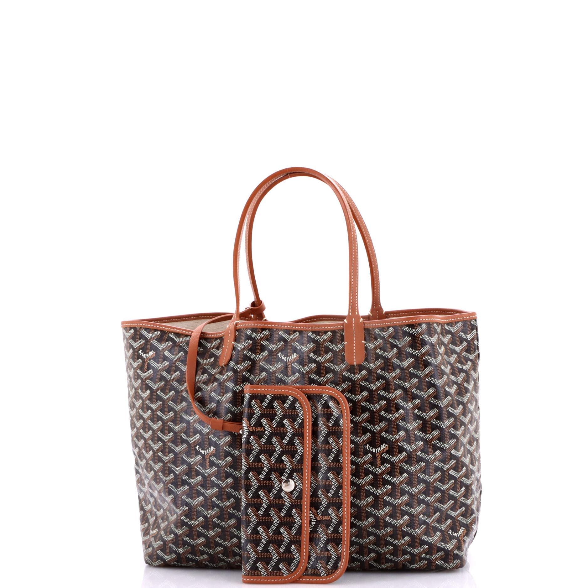 Pre-Owned Goyard Saint Louis Tote Coated Canvas PM, Alternate, color, Brown
