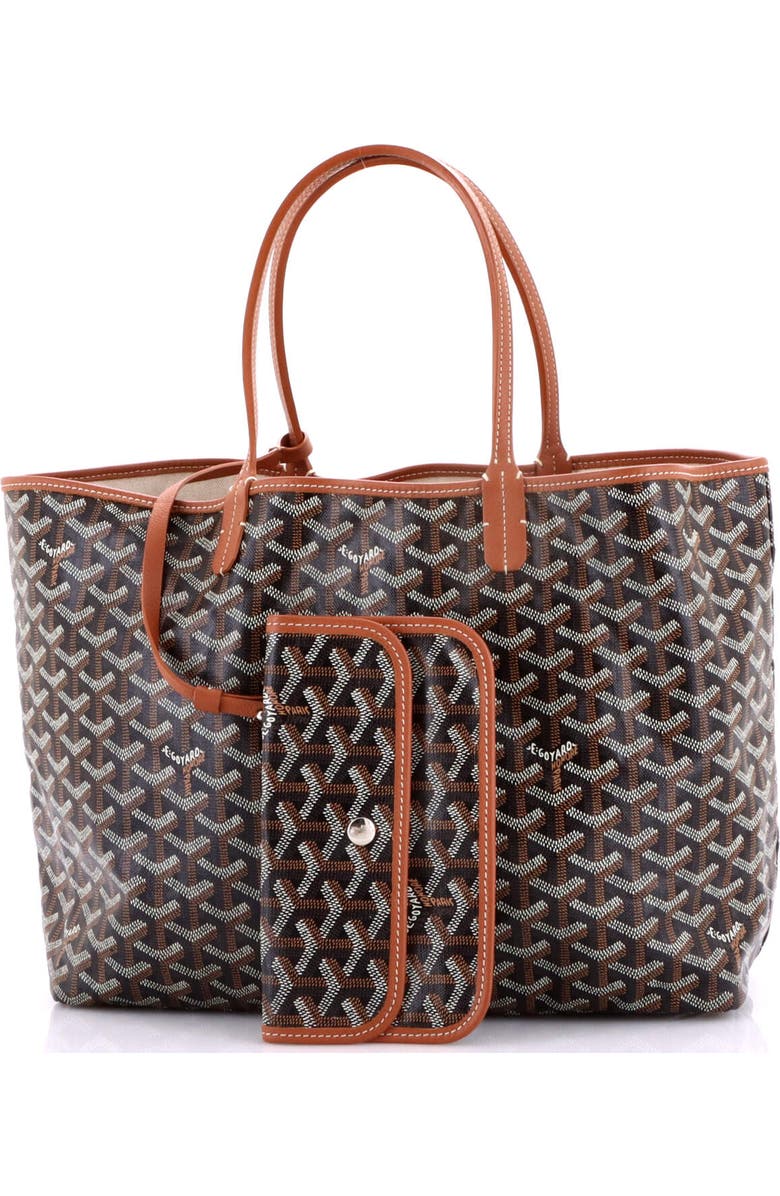 Pre-Owned Goyard Saint Louis Tote Coated Canvas PM, Alternate, color, Brown