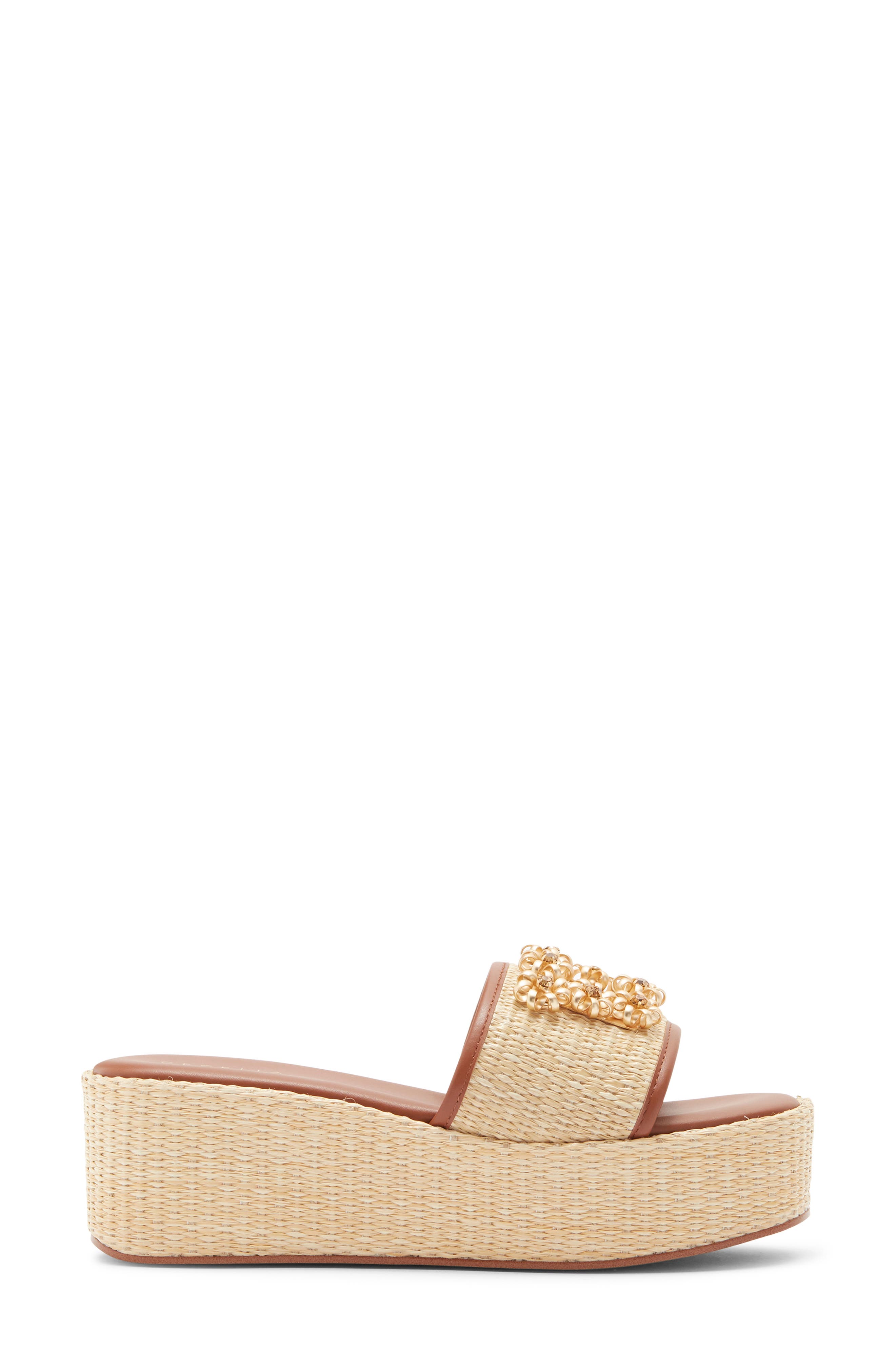 Cecelia New York Generous Platform Wedge Sandal, Alternate, color, Natural