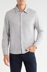 7 Diamonds Generation™ Pinstripe Double Knit Button-Up Shirt