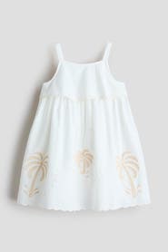 H&M Embroidered Strappy Dress
