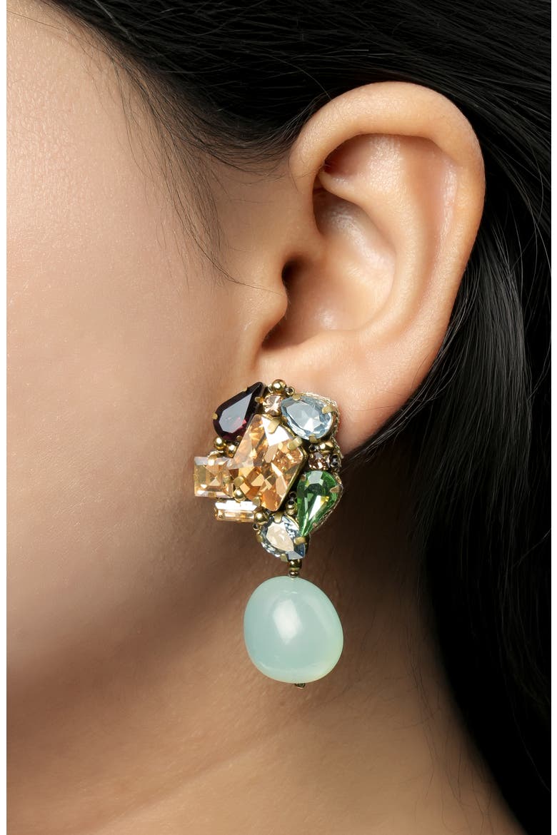 Kidar Drop Earrings, Alternate, color, MINT