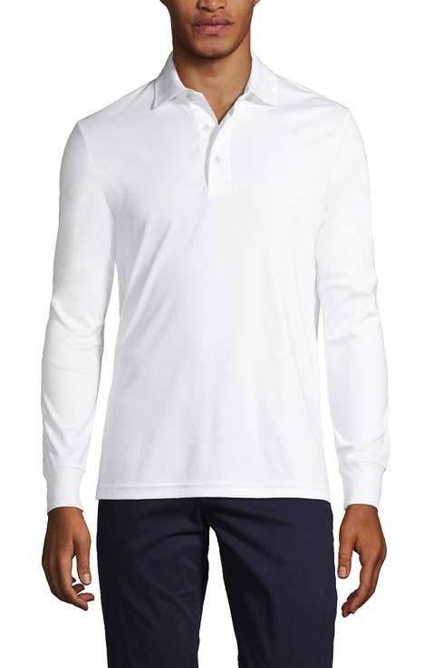 Long Sleeve Cotton Supima Polo Shirt