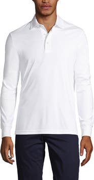 Lands' End Long Sleeve Cotton Supima Polo Shirt