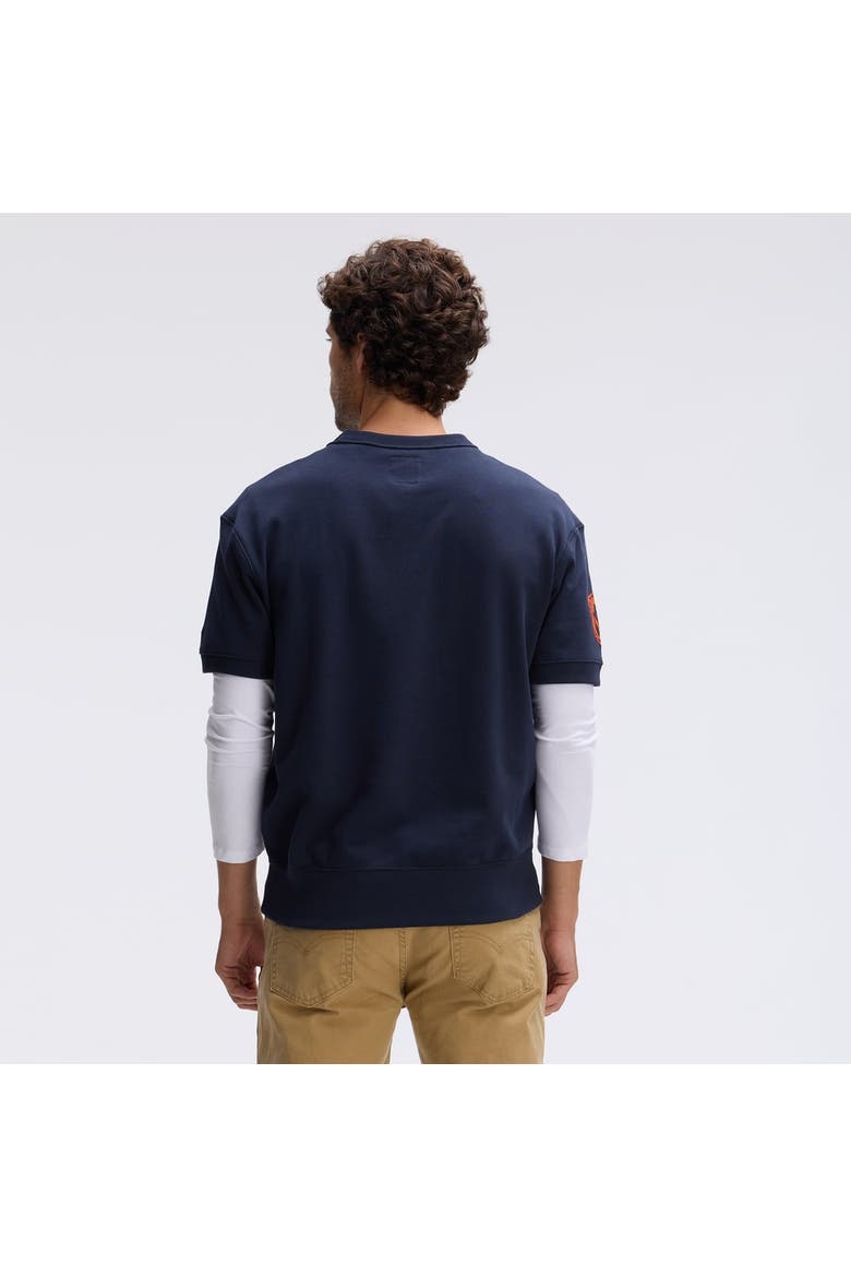 Navy Chicago Bears IconicFleece Short Sleeve Sweatshirt, Alternate, color, Navy