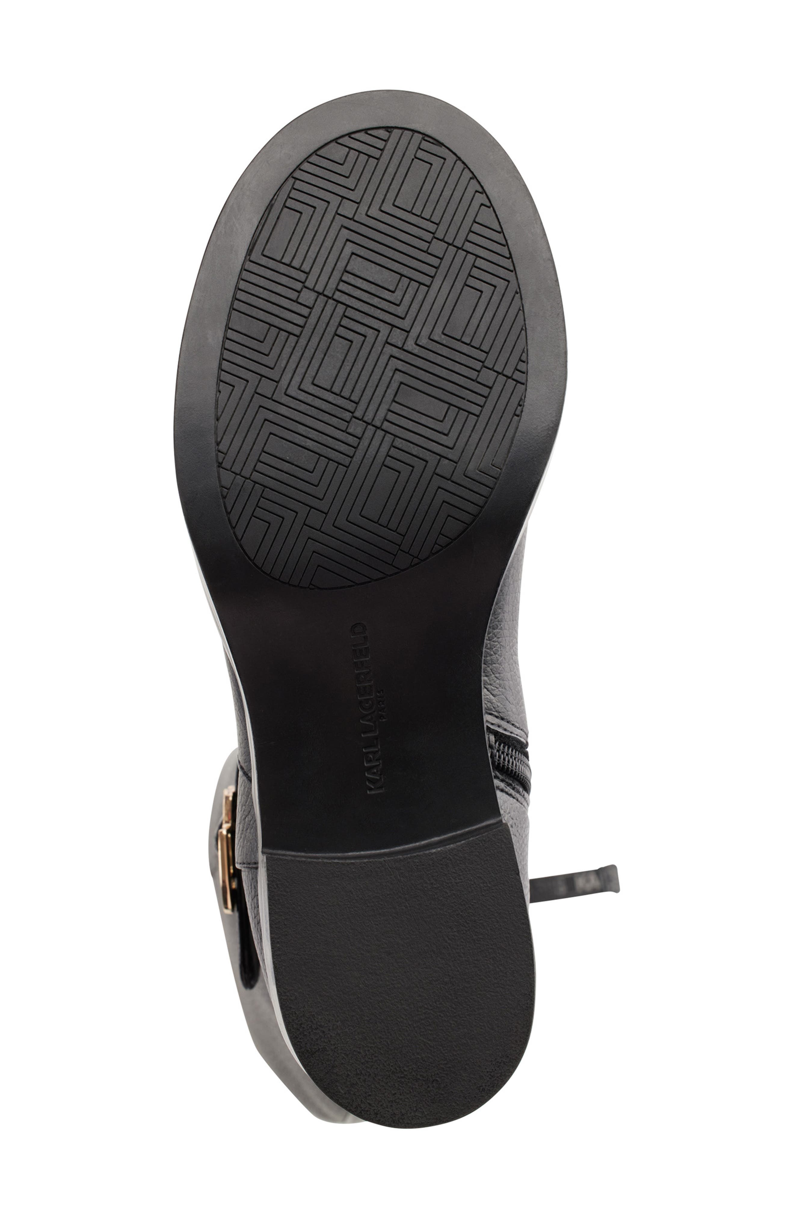 KARL LAGERFELD PARIS Claremont Knee High Riding Boot, Alternate, color, Black