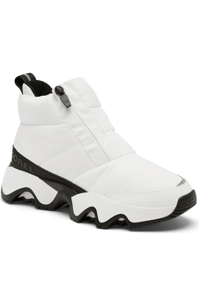 SOREL Kinetic Impact Waterproof Zip Bootie, Main, color, Sea Salt/ Black