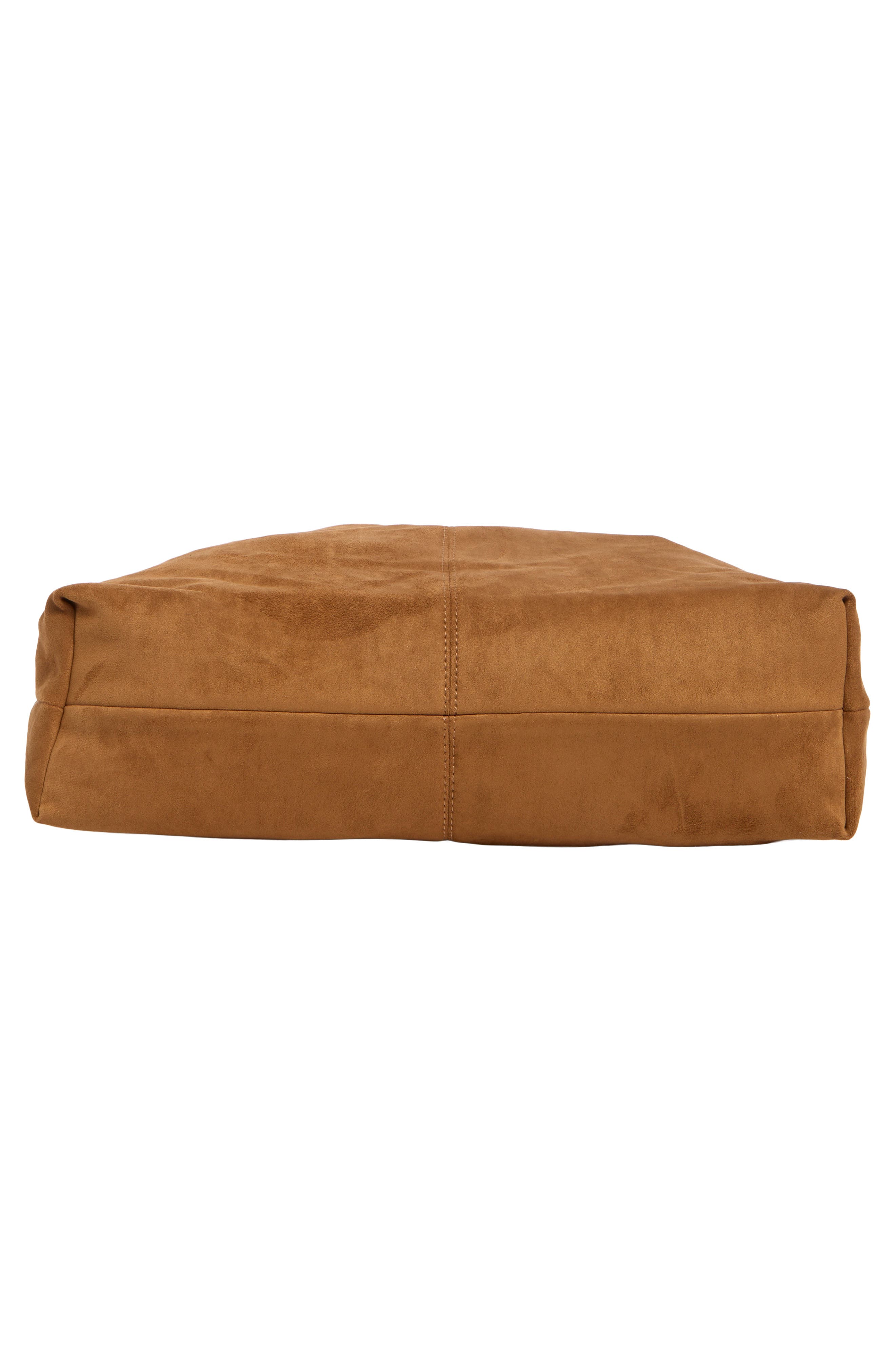 Bxena Hobo Bag & Pouch, Alternate, color, OCHRE FAUX SUEDE