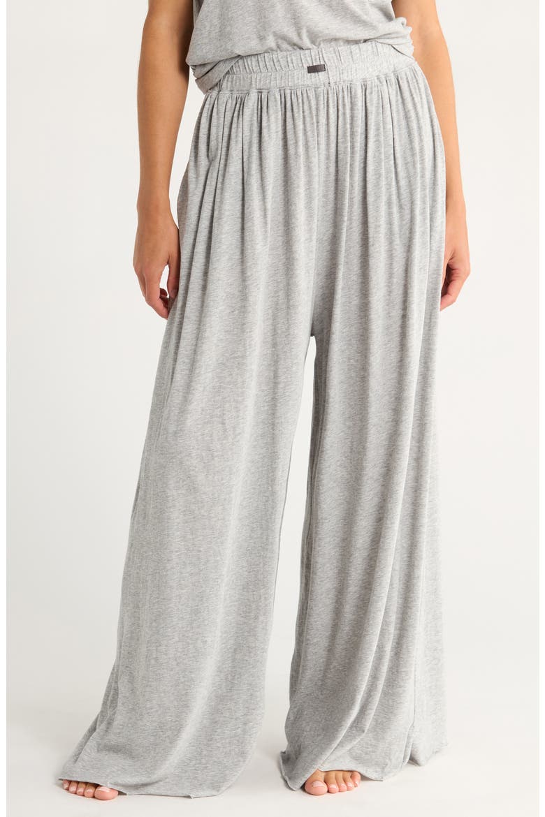 Organic Pima Wide Leg Lounge Pants, Main, color, STORM GREY HEATHER