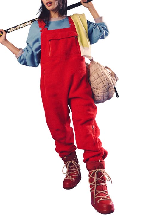 FP Movement Hit the Slopes High Pile Fleece Snow Bibs