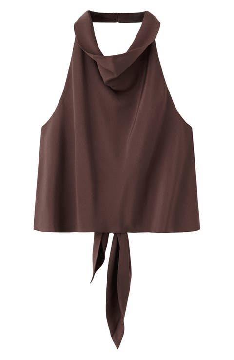Drape Halter Crop Top