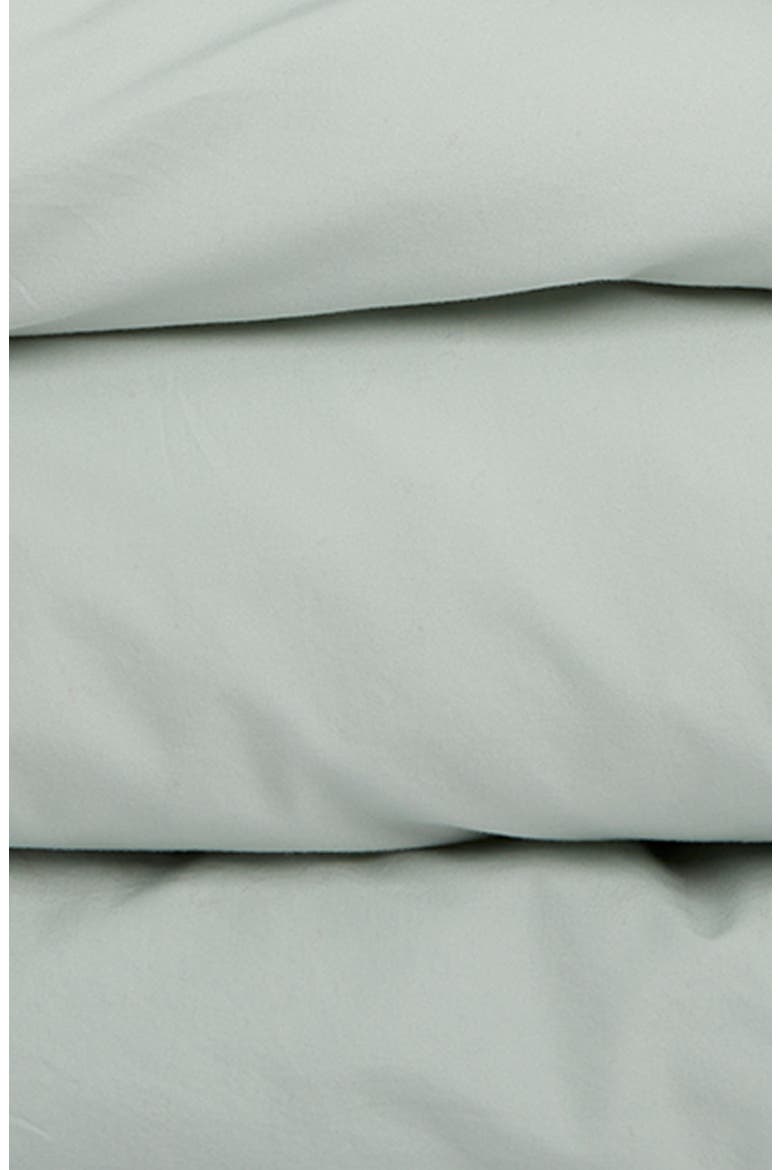 Organic Cotton Percale Duvet Cover & Shams Set, Alternate, color, GREEN MIRROR