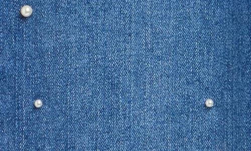 Joe's Kids' Sadie Faux Pearl Straight Leg Jeans In Blue