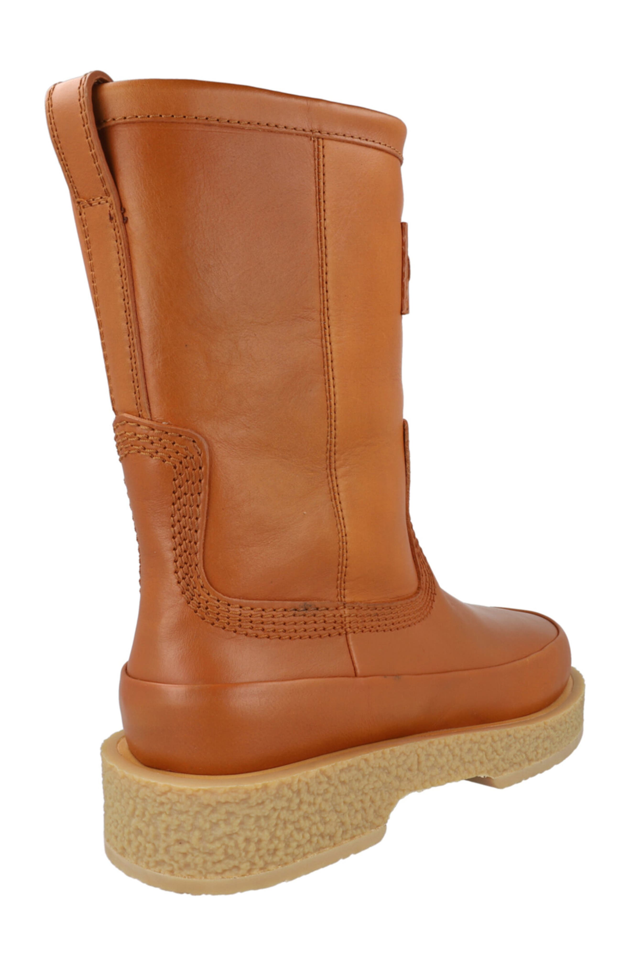 FERRAGAMO Ferdi Leather Boot, Alternate, color, Beige Brown