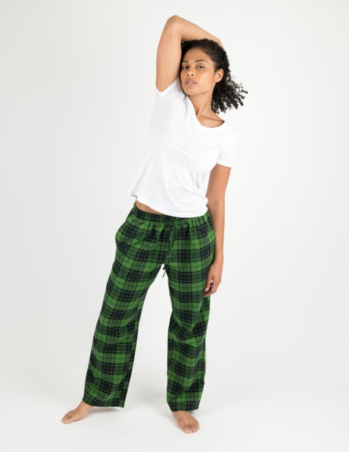 Leveret Cotton Flannel Holiday Pajama Pants In White