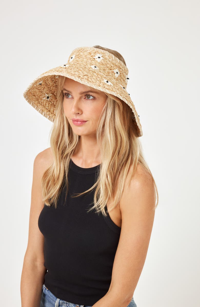 LSPACE Abbey Packable Sun Visor, Alternate, color, Natural