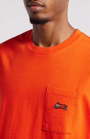 Embroidered Cotton Graphic Pocket T-Shirt