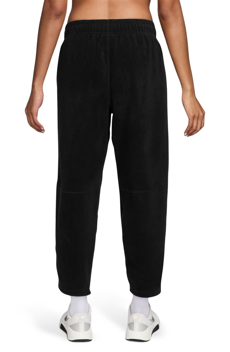 Nike One Therma-FIT Mid Rise Fleece Pants, Alternate, color, Black/ White