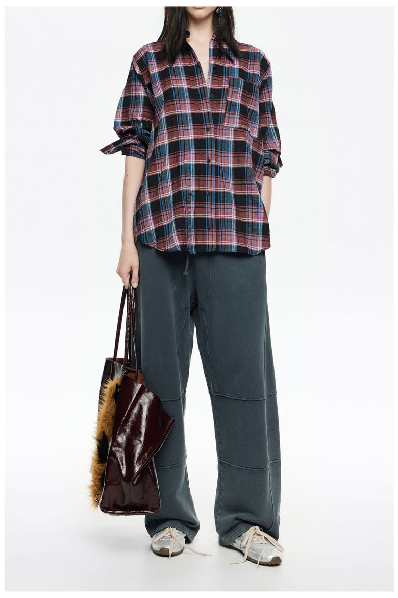 Checked Textured Shirt, Alternate, color, RED