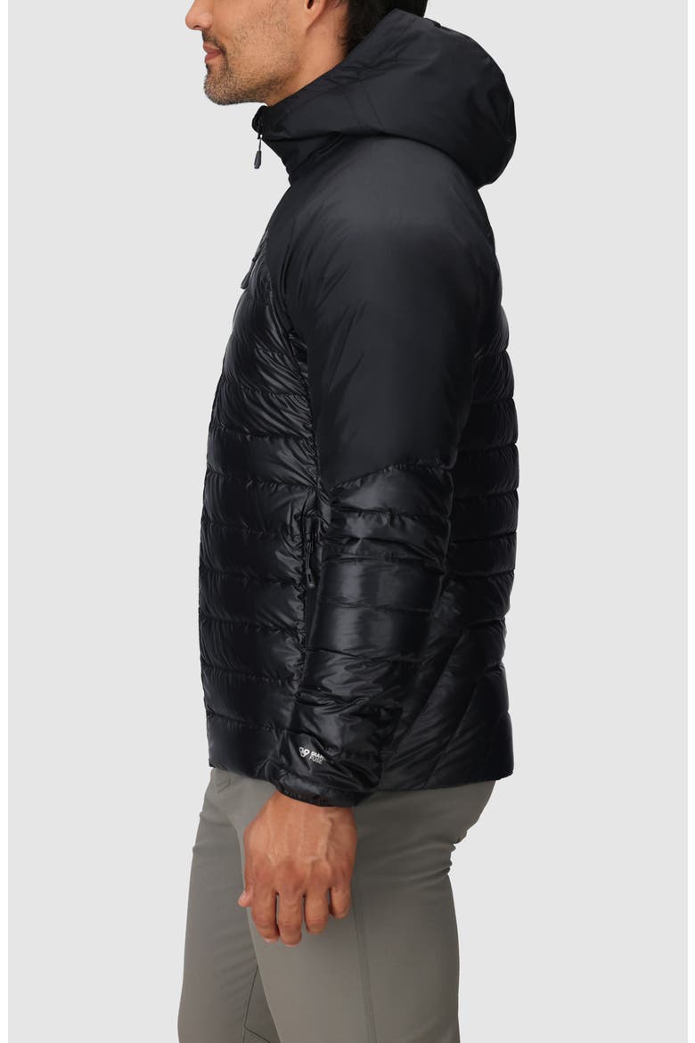 Helium Water Resistant Hooded 800 Fill Down Jacket, Alternate, color, SOLID BLACK
