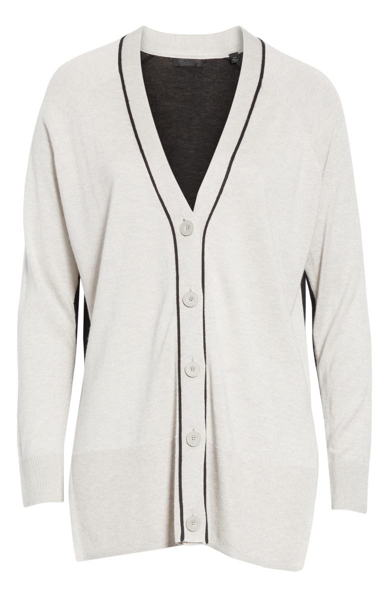 ATM Anthony Thomas Melillo Spring Colorblock Silk, Wool & Cashmere Cardigan, Alternate, color, 