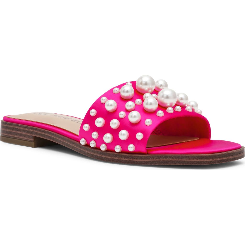 ANNE KLEIN ANNE KLEIN EUGENIE FAUX PEARL SLIDE SANDAL